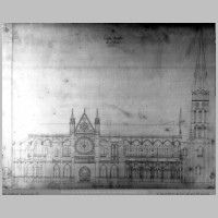 Saint-Denis, auteur Debret, Dessin de la façade latérale sur la cour de Valois, culture.gouv.fr.jpg